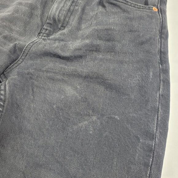ASOS jeans black straight leg raw hem high waisted ankle 30 - Picture 5 of 10